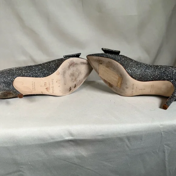 Kate Spade Shimmer Bow Heels - Picture 8 of 9